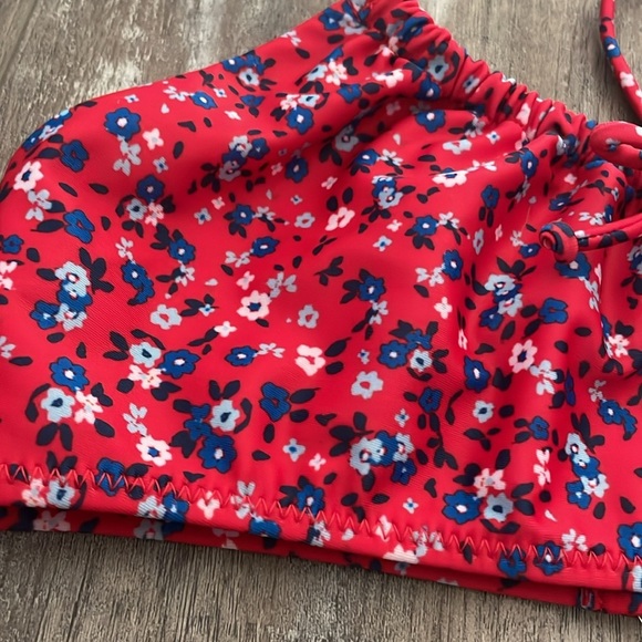 Blue & Red Floral Print Bikini Swimsuit SET – top 10/12 bottom 14/16 NEW - Picture 3 of 6